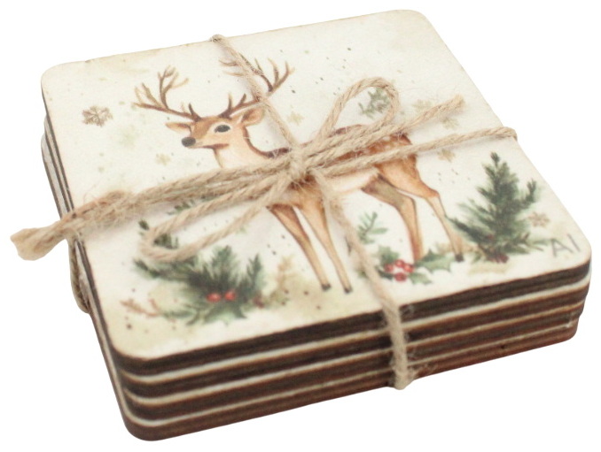 Sous-verres en feutre renne