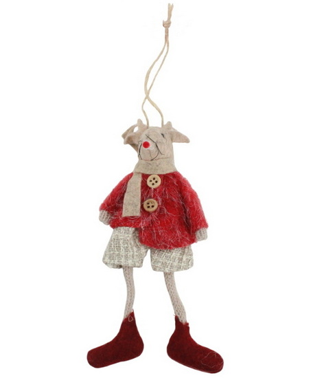 Ornement souris chemise rouge