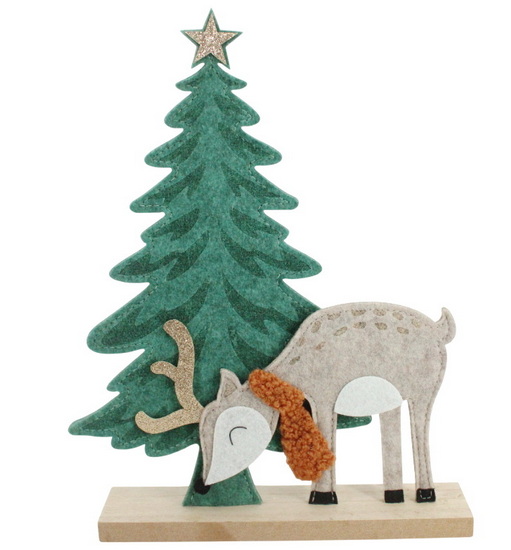 Décoration renne et sapin