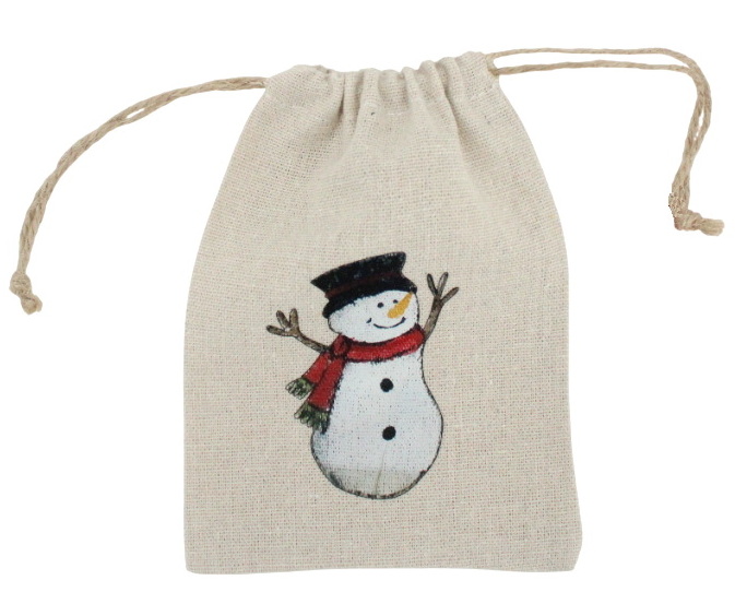 Sac en jute bonhomme de neige