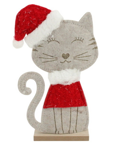 Décoration chat Père Noël