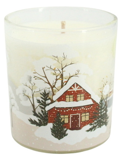 Chandelle parfumée renne et chalet