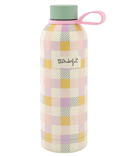 Bouteille d&#39;eau réutilisable damier coloré