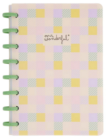 Cahier de notes A5 damier coloré