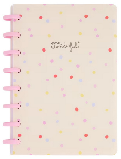 Cahier de notes A5 pois multicoloes