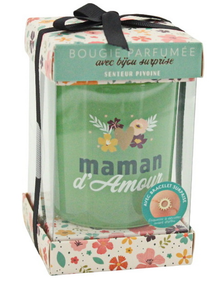 Bougie parfumée avec bijou - maman d&#39;amour