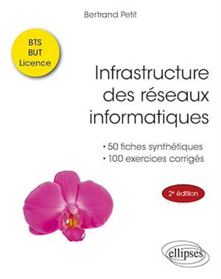 Infrastructure des réseaux informatiques : 50 fiches synthétiques et 100 exercices corrigés, BTS, DUT, licence 2e éd. - BERTRAND PETIT