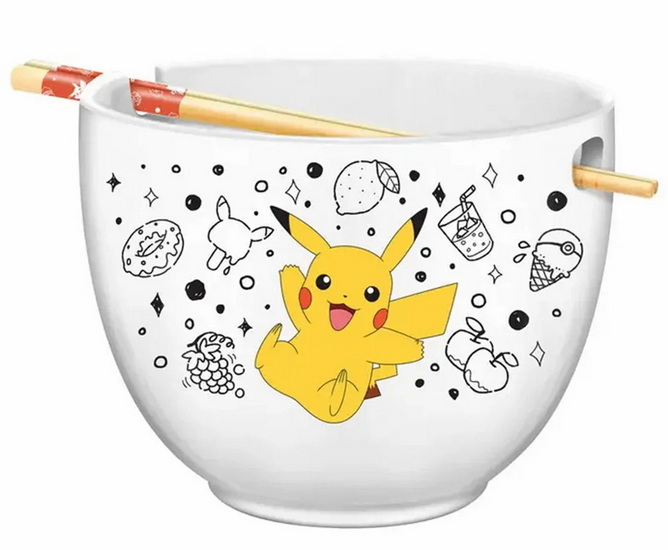 Ens. Bol et baguettes Pikachu