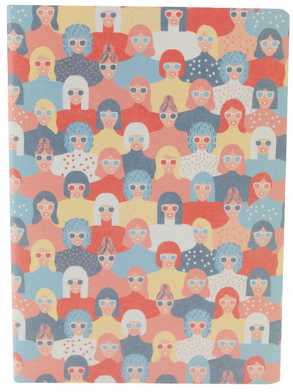 Grand cahier ligné visages colorés 60p