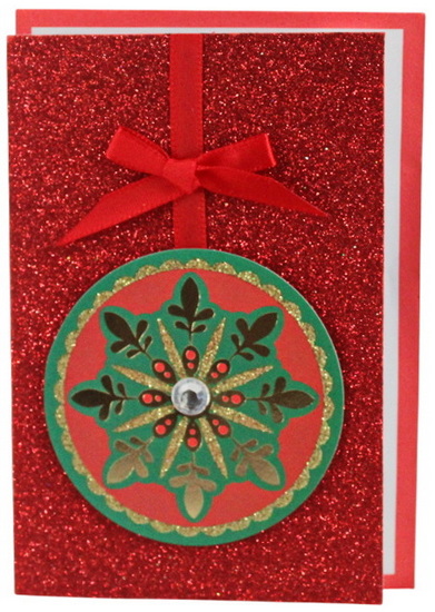 Ornement rouge et vert