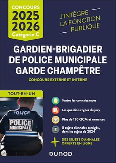 Concours Gardien-brigadier de police municipale - Garde champêtre Tout-en-un - 2025-2026 - COLLECTIF