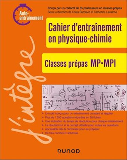 Cahier d&#39;entrainement en physique-chimie MP-MPI - COLAS BARDAVID