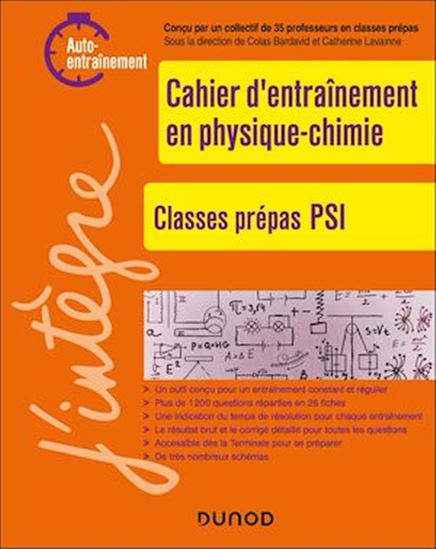 Cahier d&#39;entrainement en physique-chimie PSI - COLAS BARDAVID