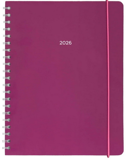 Agenda spirale 2026 Colo Fuschia 1s/2p