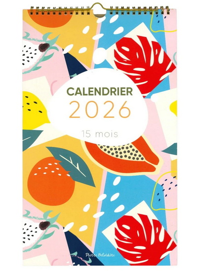 Calendrier 2026 vertical Fruits tropicaux