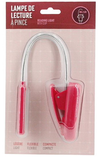 Lampe de lecture DEL rose  30 cm