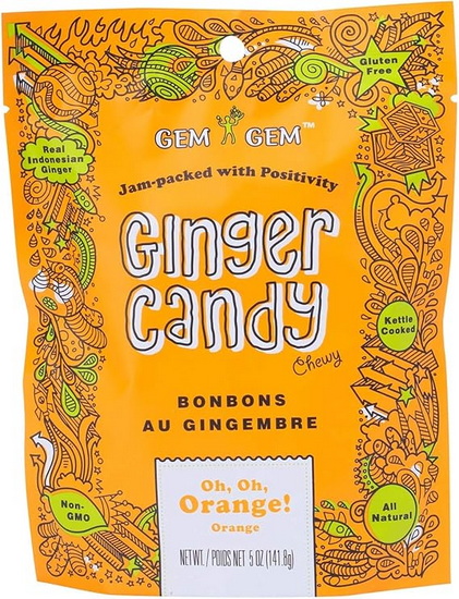 Bonbons au gingembre orange 100g