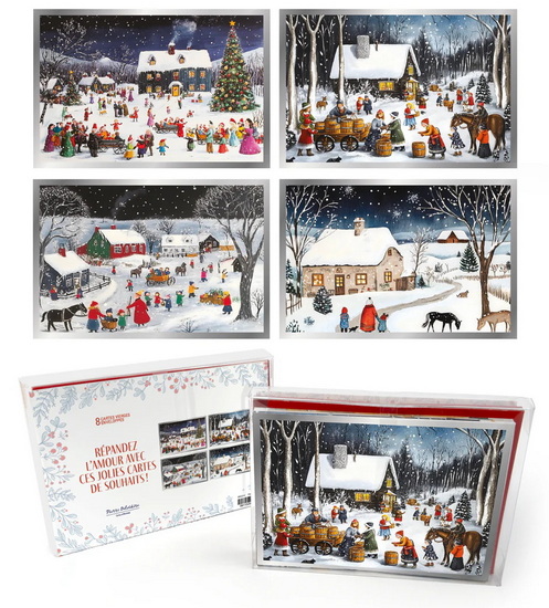 Boite de cartes Village de Noël (8)