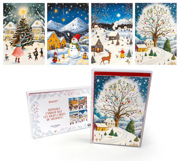 Boite de cartes Noël - Nuit de paix (8)