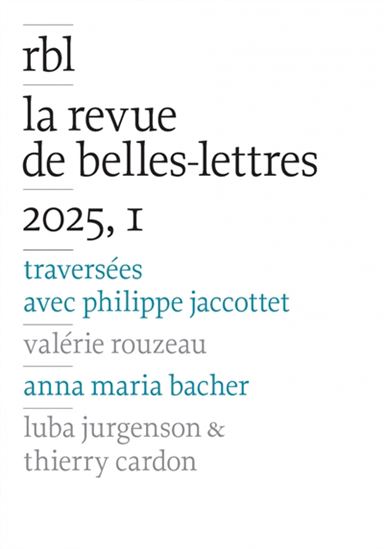 La Revue de belles-lettres (2025) #01 - COLLECTIF