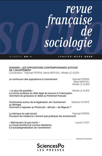 Revue française de sociologie #66-1 - COLLECTIF