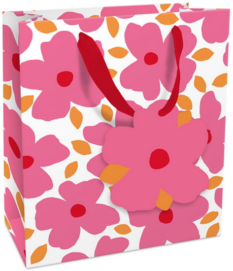 Sac petit fleurs roses