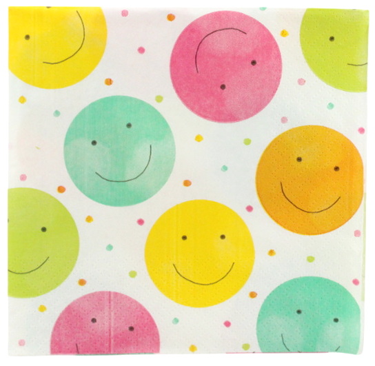Serviette de table - Sourires colorés