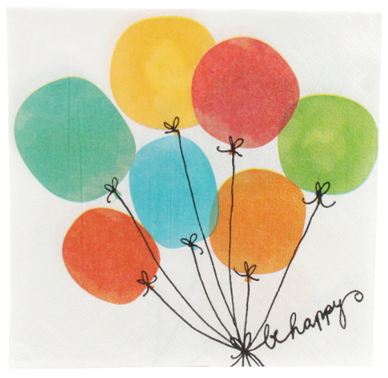 Serviette de table - Ballons colorés