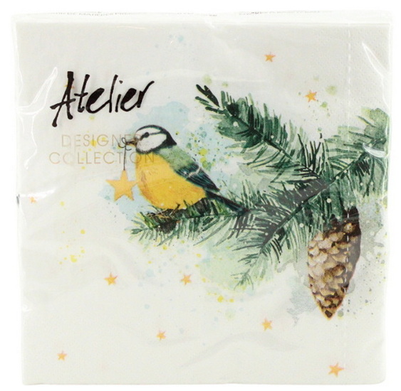 Serviette de table - Oiseau sur branche