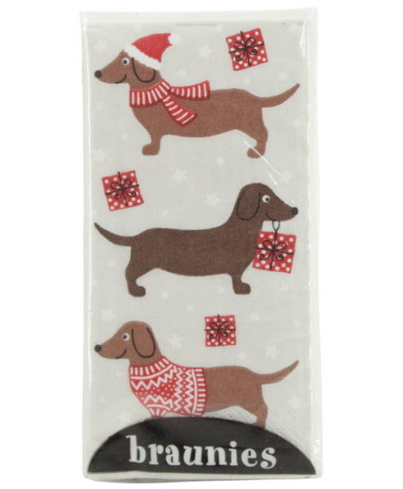 Papier mouchoir chien de Noël