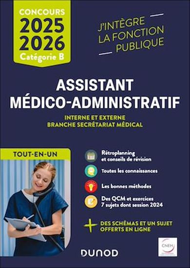 Concours Assistant médico-administratif 2025-2026 - Tout-en-un - MARTINE DAIGNEAU - CLOTHILDE POPPE