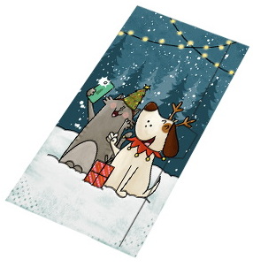 Porte billet : Chat et chien selfie