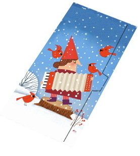 Porte billet : Lutin cardinaux