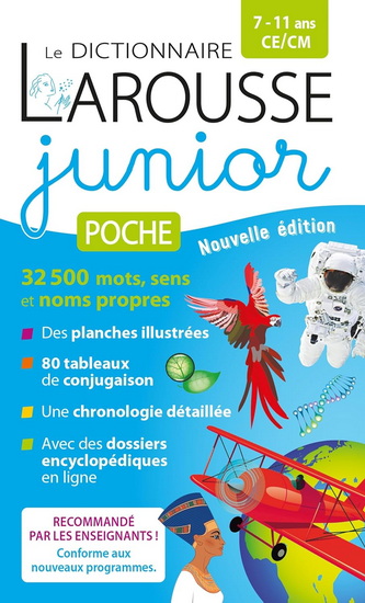 Le Dictionnaire Larousse junior poche, 7-11 ans, CE-CM N. éd. - COLLECTIF