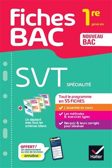 Fiches bac - SVT 1re générale (spécialité) - COLLECTIF