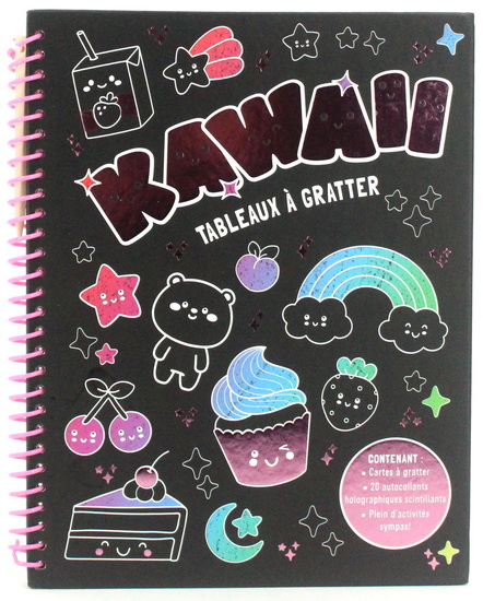 Kawaii : tableaux à gratter - COLLECTIF
