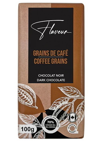 Chocolat noir grains de café 90g