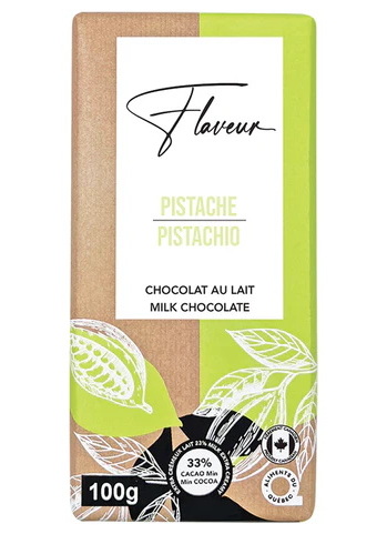 Chocolat au lait pistache 100g