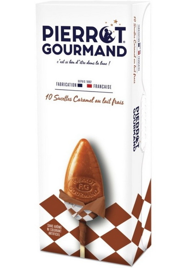 Boîte de 10 sucettes caramel au lait 131g