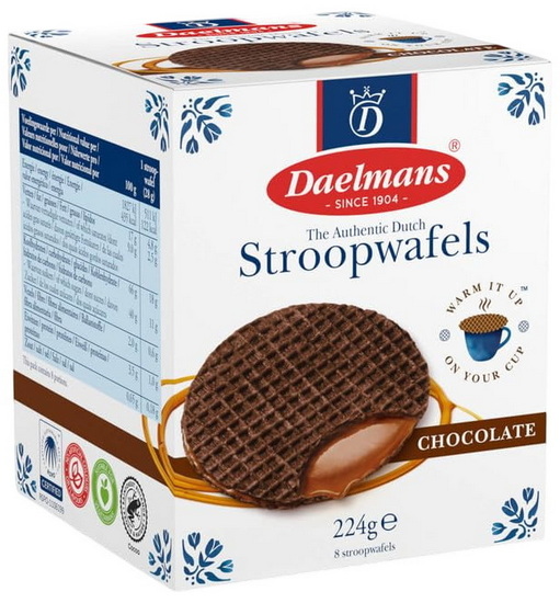 Gaufrettes stroopwafels chocolat 230g