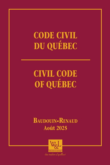 Code civil du Québec 2025-2026 - JEAN-LOUIS BAUDOUIN