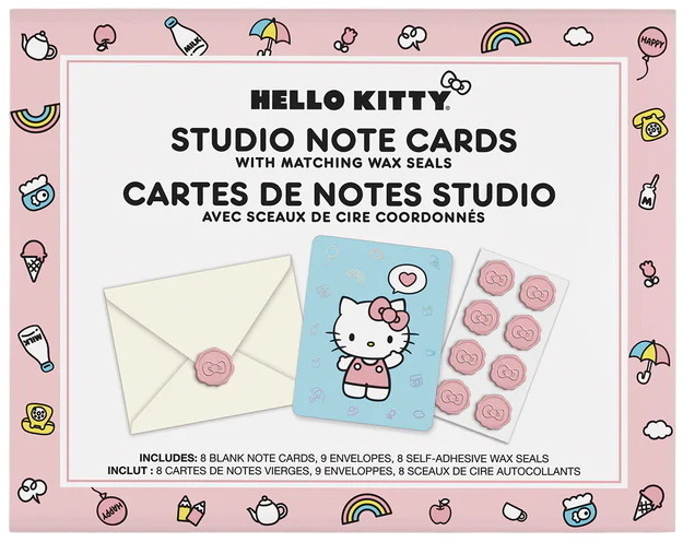Ens. Cartes, enveloppes et autocollants - Hello Kitty