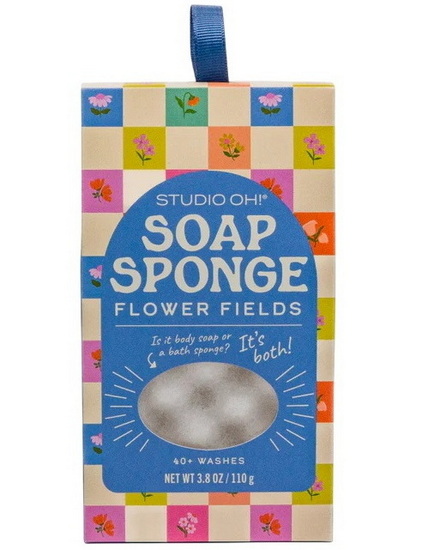 Éponge savon - Champ de fleurs
