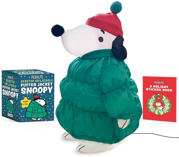 Peanuts: Desktop Inflatable Puffer Jacket Snoopy: Stands 14" Tall - CHARLES M. SCHULZ