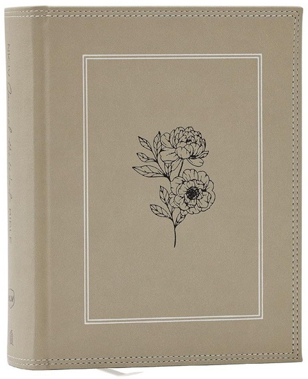 NKJV, Journal the Word Bible, Large Print: Reflect, Journal or Create Art Next to Your Favorite Verses (Stone Leathersoft over board, Red Letter) - COLLECTIF