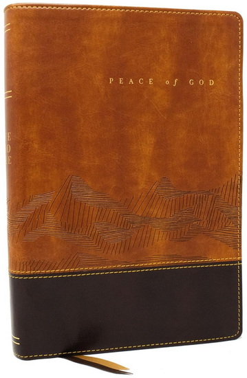 Peace of God Bible: Discover and Experience God&#39;s Shalom Throughout the Bible (NKJV, Brown Leathersoft, Red Letter, Comfort Print) - JEREMIAH J. JOHNSTON