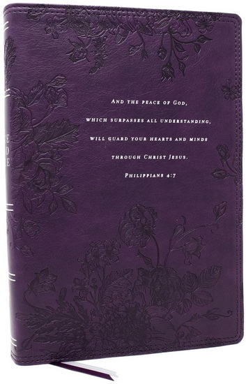 Peace of God Bible: Discover and Experience God&#39;s Shalom Throughout the Bible (NKJV, Purple Leathersoft, Red Letter, Comfort Print) - JEREMIAH J. JOHNSTON