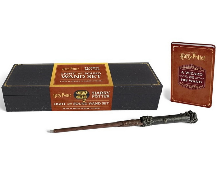 Harry Potter: Harry Potter Light and Sound Wand Set: Plays 12 Spells in Harry’s Voice! - DONALD LEMKE