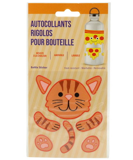 Autocollants pour bouteilles chat