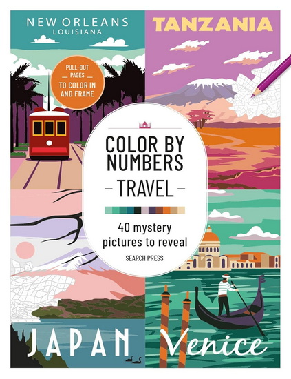 Color by Numbers Travel: 40 mystery pictures to reveal - COLLECTIF